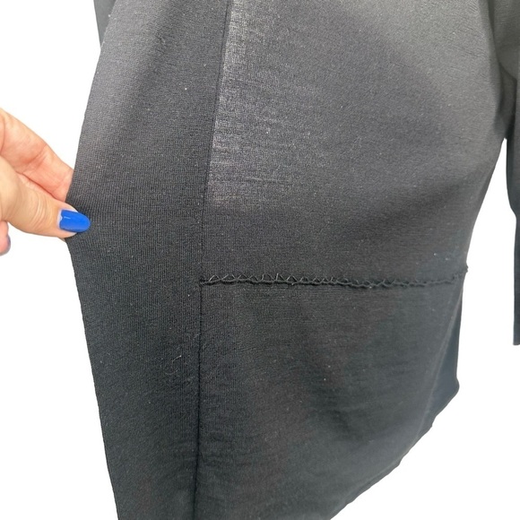 Eileen Fisher black 💯% wool open front cardigan sweater pockets 3X plus size - Picture 5 of 16